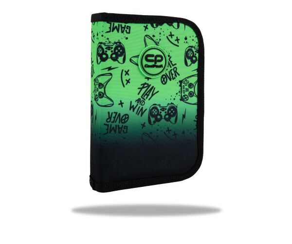 Penál 1 zip Clipper Game Over Gradient Green - prázdný